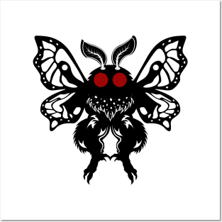 Mothman SIlhouette Posters and Art